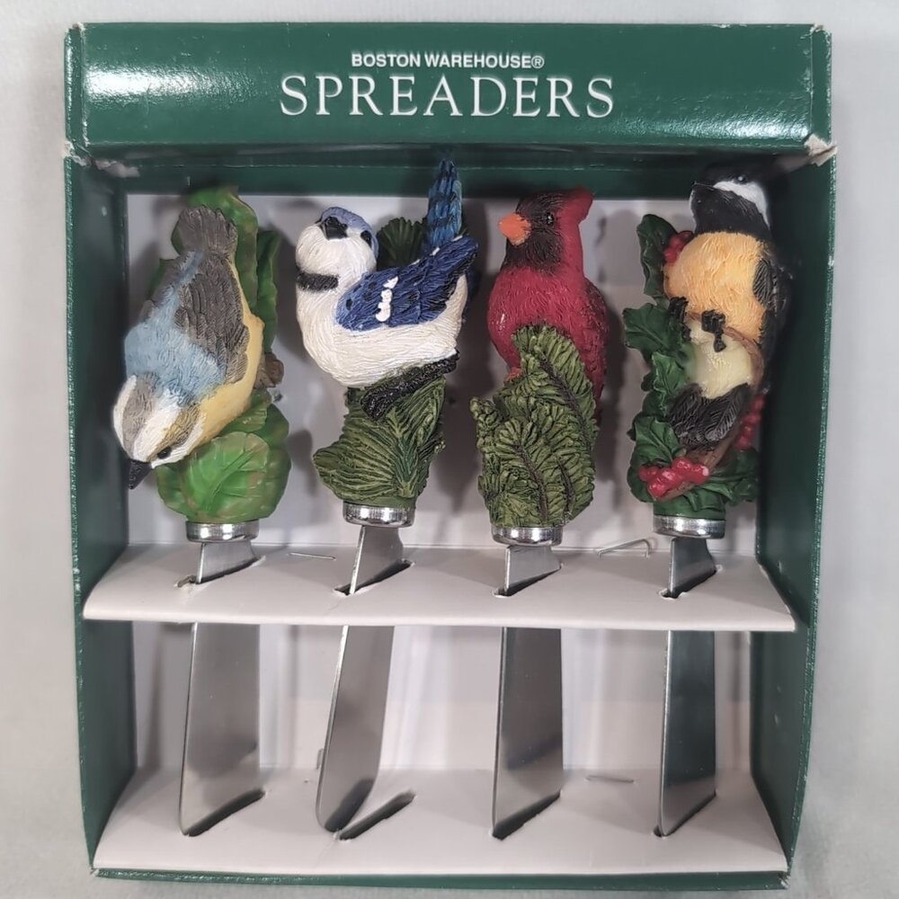 Boston Warehouse Spreaders Birds Christmas Cardinal Holly 1997 Vintage 12-182